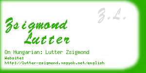 zsigmond lutter business card